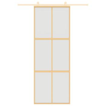 Schiebetür Golden 76x205 cm Matt ESG-Glas und Aluminium