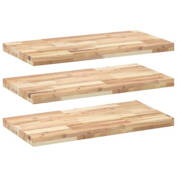 Schweberegale 3 Stk. 100x40x4 cm Massivholz Akazie Unbehandelt