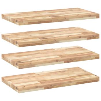 Schweberegale 4 Stk. 100x40x4 cm Massivholz Akazie Unbehandelt
