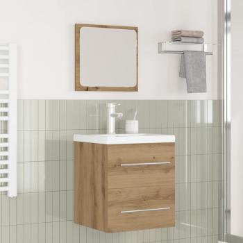 ARDEBO.de - Badezimmermöbel Set 2 pcs Schwarze Eiche 41 x 38.5 x 48 cm