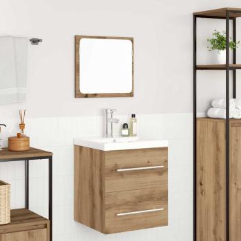 Badezimmermöbel Set 2 pcs Schwarze Eiche 41 x 38.5 x 48 cm