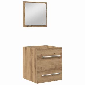 Badezimmermöbel Set 2 pcs Schwarze Eiche 41 x 38.5 x 48 cm