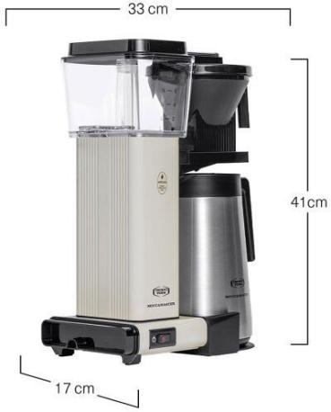 Moccamaster KBGT Filter-Kaffeemaschine, 1450 W, Wasserstandsanzeige, Automatische Abschaltung, offwhite