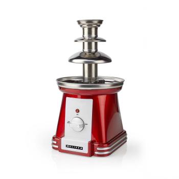 ARDEBO.de - Schokoladenbrunnen | 90 W | 32 cm | 3 Metall-Etagen | Rot / Weiß