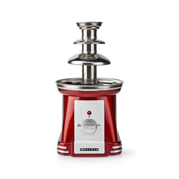 Schokoladenbrunnen | 90 W | 32 cm | 3 Metall-Etagen | Rot / Weiß