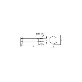 Joseph Dresselhaus 000900154816 Sechskantschraube, mit Schaft, verzinkt, M8x16mm