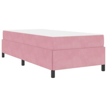 Bettgestell mit Matratze Rosa und Weiß 80 x 200 cm Samt