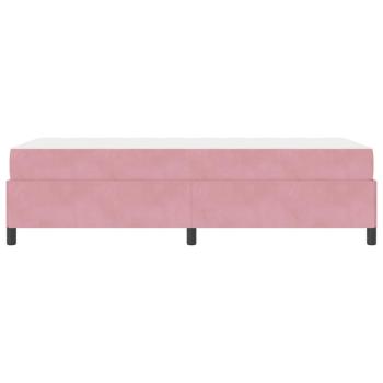 Bettgestell mit Matratze Rosa und Weiß 80 x 200 cm Samt