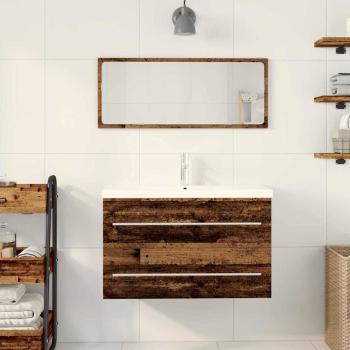 Badezimmer Waschbecken Schrank Altholz 80 x 38.5 x 48 cm