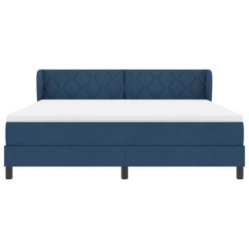 Boxspringbett mit Matratze mit Matratze Blau 180 x 200 cm Stoff