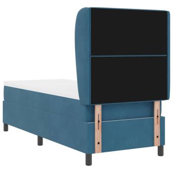 Boxspringbett mit Matratze Dunkelblau 80 x 200 cm Samt