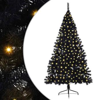 Weihnachtsbaum mit dekorativen Saitenlichtern Schwarz 240 cm