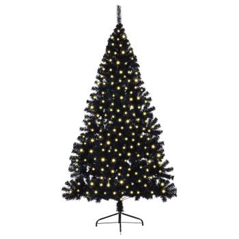 Weihnachtsbaum mit dekorativen Saitenlichtern Schwarz 240 cm