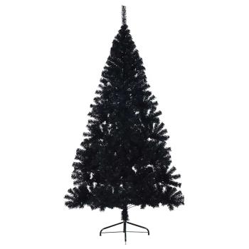 Weihnachtsbaum mit dekorativen Saitenlichtern Schwarz 240 cm