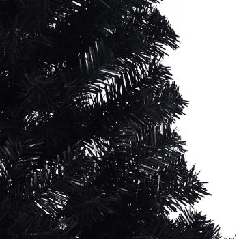 Weihnachtsbaum mit dekorativen Saitenlichtern Schwarz 240 cm