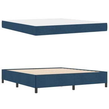 Boxspringbett Blau und Schwarz 180 x 200 cm