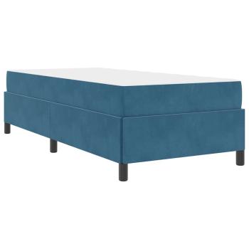 Bettgestell mit Matratze Dunkelblau und Weiß 80 x 200 cm Samt