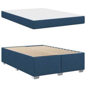 Bettgestell Blau 160 x 200 cm Stoff