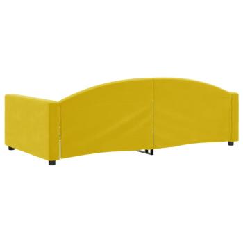 Tagesbett Gelb 100x200 cm Samt