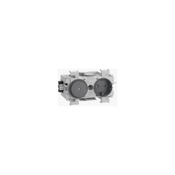 ARDEBO.de Hager GS11019011 Steckdose+Schalter Frontrastend, graphitschwarz