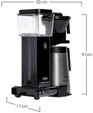 Moccamaster KBGT Filter-Kaffeemaschine, 1450 W, Wasserstandsanzeige, Automatische Abschaltung, schwarz