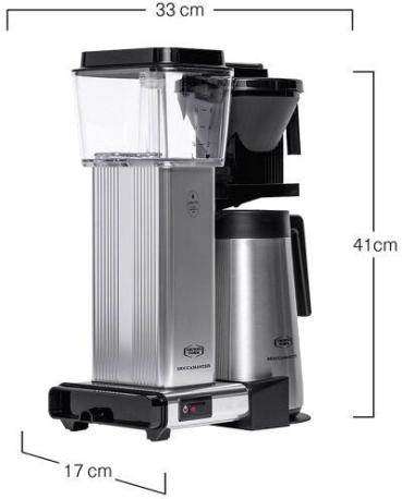 Moccamaster KBGT Filter-Kaffeemaschine, 1450 W, Wasserstandsanzeige, Automatische Abschaltung, Edelstahl polished
