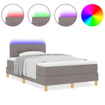 Boxspringbett mit Matratze Taupe 120 x 190 cm Stoff