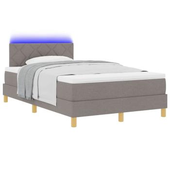 Boxspringbett mit Matratze Taupe 120 x 190 cm Stoff
