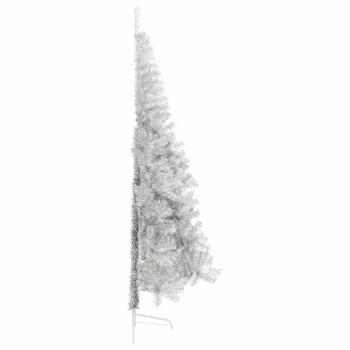 Weihnachtsbaum mit dekorativen Saitenlichtern Silber 240 cm