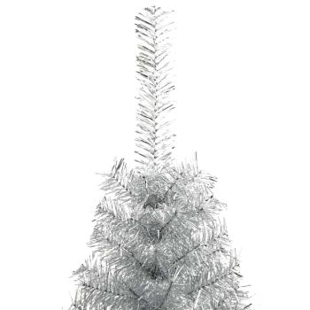 Weihnachtsbaum mit dekorativen Saitenlichtern Silber 240 cm