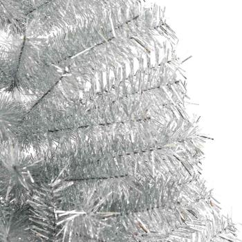 Weihnachtsbaum mit dekorativen Saitenlichtern Silber 240 cm