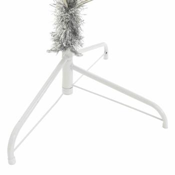 Weihnachtsbaum mit dekorativen Saitenlichtern Silber 240 cm