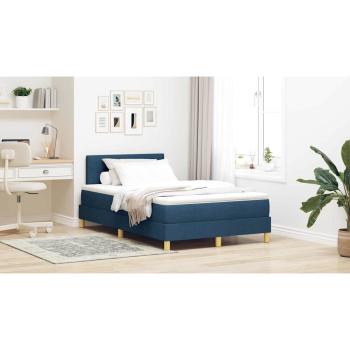 Boxspringbett mit Matratze mit Matratze Blau 120 x 190 cm Stoff