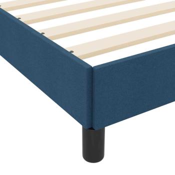 Boxspringbett mit Matratze Blau 120 x 190 cm Stoff