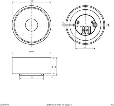EVN MIRAS S Deckenanbau, IP20, 200-240V, 11,7W, 3000K, 1272lm, CRI90, rund, 80% down / 20% up, weiß (DD20120102)