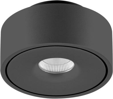ARDEBO.de EVN MIRAS S Deckenanbau, IP20, 200-240V, 11,7W, 3000K, 1272lm, CRI90, rund, 80% down / 20% up, schwarz (DD20120902)