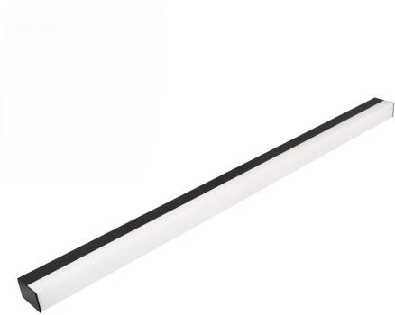 ARDEBO.de EVN FLAT MIRROR LED Spiegelleuchte, 1200mm, IP44, 220-240V/AC/DC, 32W, 34W, 36W, 38W, 3000K, 4000K, 5700K, 3907-4798lm, schwarz (SL44380925)