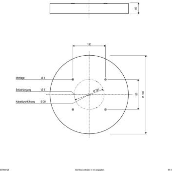 EVN DROP DOWN LED Deckenanbau, rund, IP20, 220-240V/AC/DC, 65W, 3000K, 4000K, 4620lm, 4800lm, schwarz (DDT600925)
