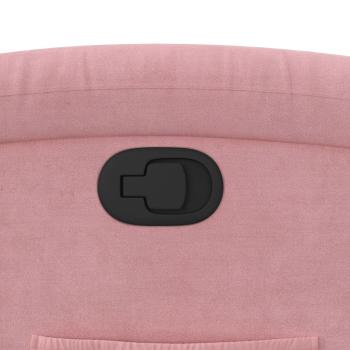 Relaxsessel mit Aufstehhilfe Rosa Samt
