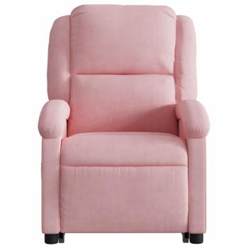 Massagesessel mit Aufstehhilfe Rosa Samt