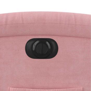 Relaxsessel mit Aufstehhilfe Elektrisch Rosa Samt