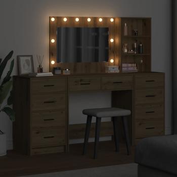 Schminktisch 3 pcs Braun 40 x 41 x 135 cm Holzwerkstoff
