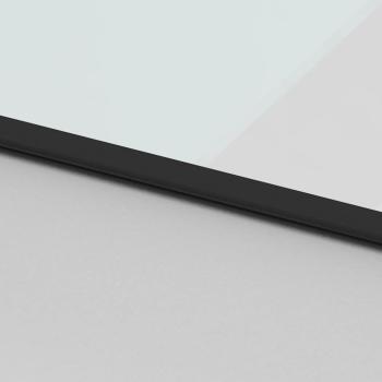 Schiebetür mit Beschlag Schwarz 102,5x205 cm Hartglas