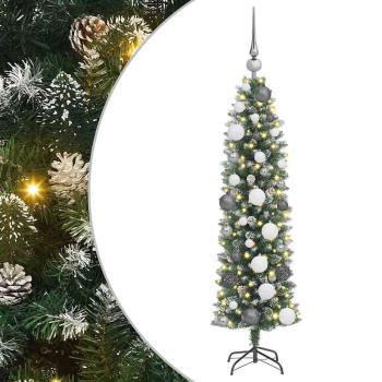 Künstlicher schlanker Weihnachtsbaum Grün 120 cm