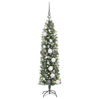 Künstlicher schlanker Weihnachtsbaum Grün 120 cm