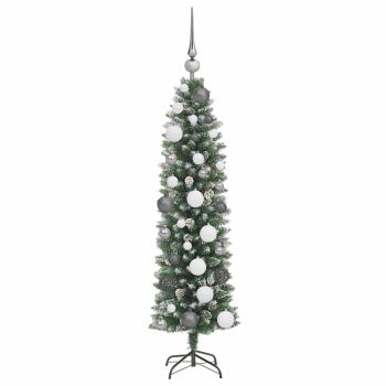 Künstlicher schlanker Weihnachtsbaum Grün 120 cm