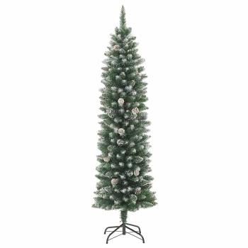 Künstlicher schlanker Weihnachtsbaum Grün 120 cm