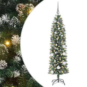 Künstlicher schlanker Weihnachtsbaum Grün Plastik