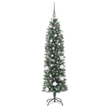 Künstlicher schlanker Weihnachtsbaum Grün Plastik