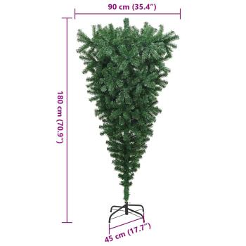 Umgedrehter künstlicher vorbeleuchteter Weihnachtsbaum